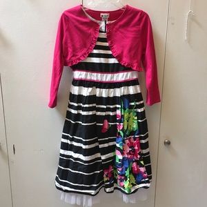 Girls’ Spring Dress & Jacket Set